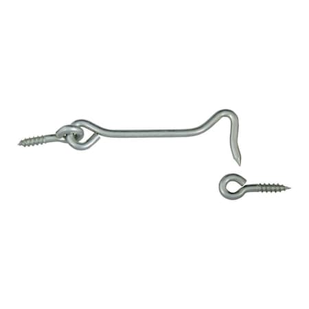 National Hardware National Hardware Zinc-Plated Silver Steel 4 in. L Hook and Eye 1 pk N226-373